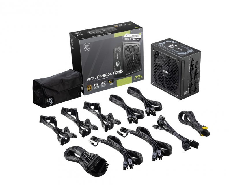 Zasilacz MSI MAG A1250GL PCIE5 1250Watt