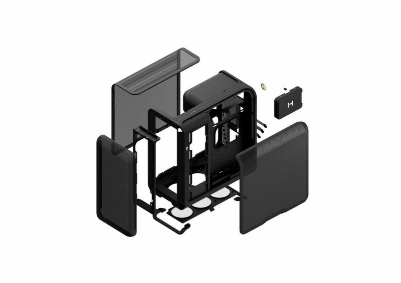 HYTE X50 AIR MID TOWER CASE PITCH BLACK