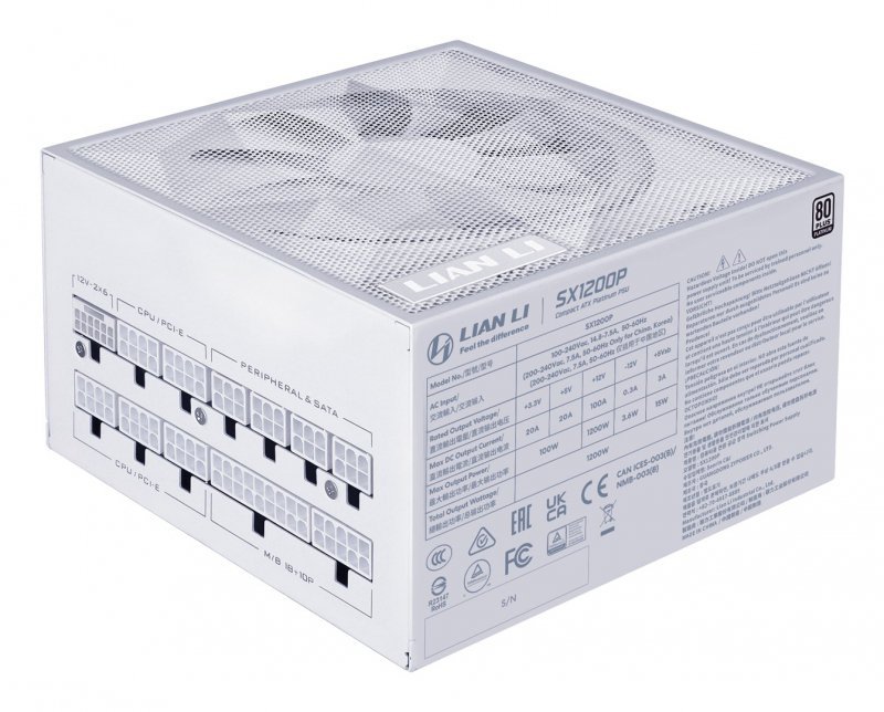 Lian Li SX1200P moduł zasilaczy 1200 W 20+4 pin ATX ATX Biały