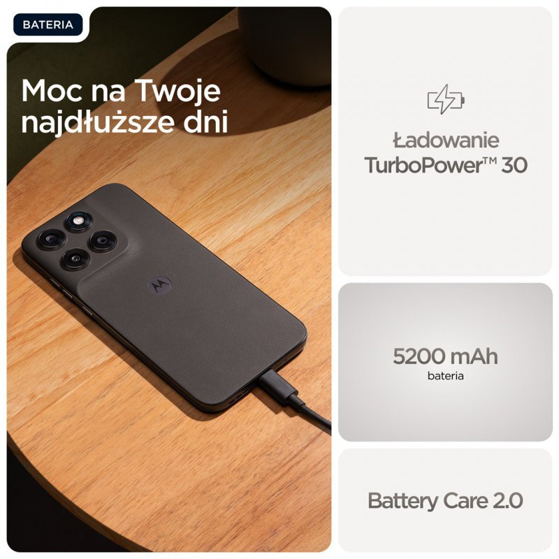 Motorola moto g77 17,3 cm (6.8") Hybrid Dual SIM Android 16.0 5G USB Type-C 8 GB 256 GB 5200 mAh Czarny