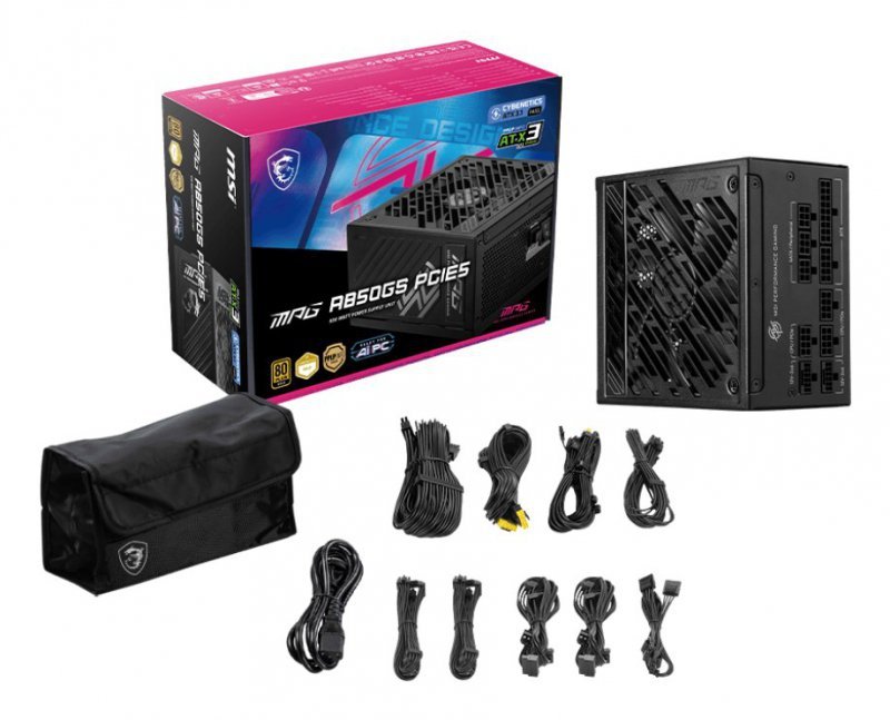 Zasilacz MSI MPG A850GS 850W PCIE5 80+ Gold (306-7ZPFZ11-CE0)