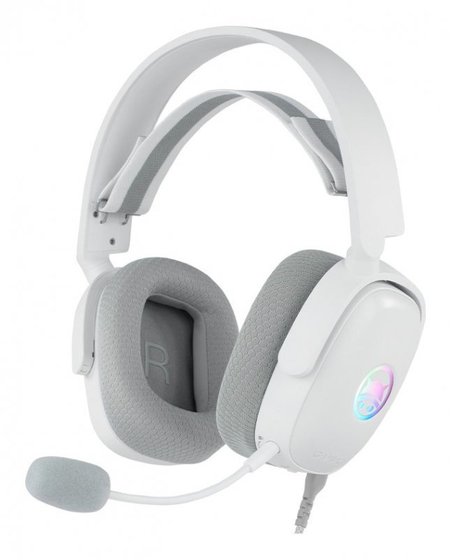 GAMIAC HS71 Zestaw słuchawkowy Przewodowa Opaska na głowę Gaming USB Type-C Biały