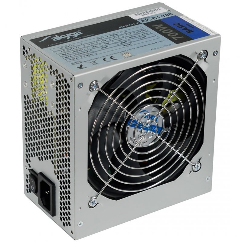 Zasilacz Akyga AK-B1-700 (700 W; Pasywne; 120 mm) (WYPRZEDAŻ)