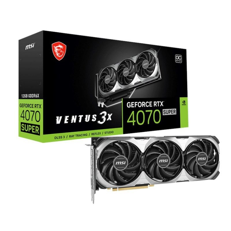 Karta graf. MSI GeF RTX 4070 SUPER 12G VENTUS 3X OC (WYPRZEDAŻ)