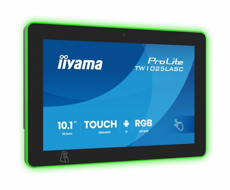 IIYAMA Monitor ProLite 10.1 cala TW1025ALASC-B3PNR,10P.DOT.IPS,WIFI,450 cd/m2,2x2W,3xUSB, RJ45, MICRO, A14, NFC , kamera interne