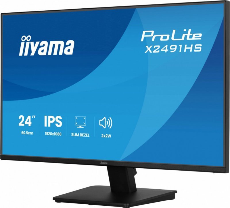 IIYAMA Monitor 23.8 cala X2491HS-B1  IPS,HDMI,DP,1ms,350cd, 1500:1,120Hz,2x2W