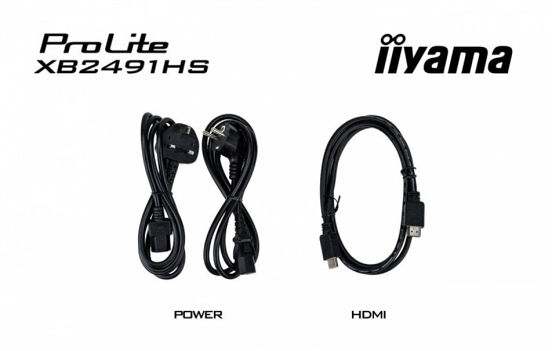 IIYAMA Monitor 23.8 cala XB2491HS-B1  IPS,HDMI,DP,1ms,350cd, 1500:1,120Hz,2x2W,HAS150 (PIVOT)