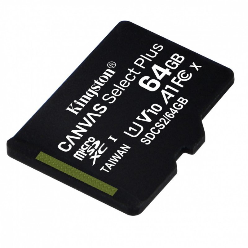 Kingston Karta pamięci microSD  64GB Canvas Select Plus 100MB/s