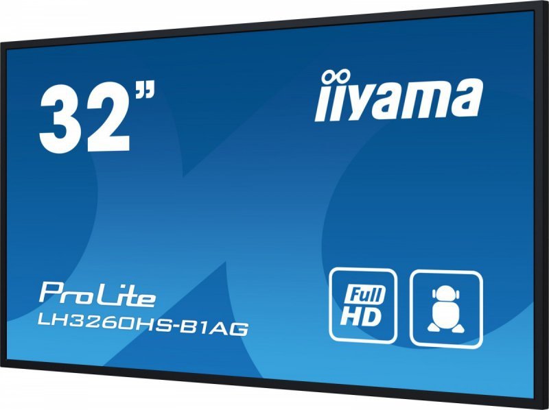 IIYAMA Monitor wielkoformatowy 31.5 cala LH3260HS-B1AG matowy 24h/7  500(cd/m2) VA 1920 x 1080 FHD Android.11 Wifi CMS(iiSignage