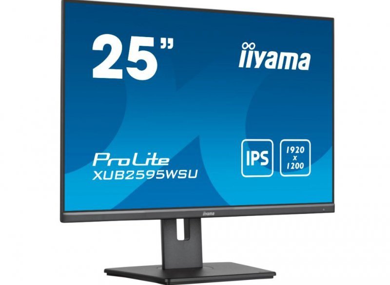 IIYAMA Monitor 25 cali XUB2595WSU-B5 IPS.PIVOT.16:10.USB.DP.HDMI.VGA.2x2W.  300(cd/m2).HAS(150mm)