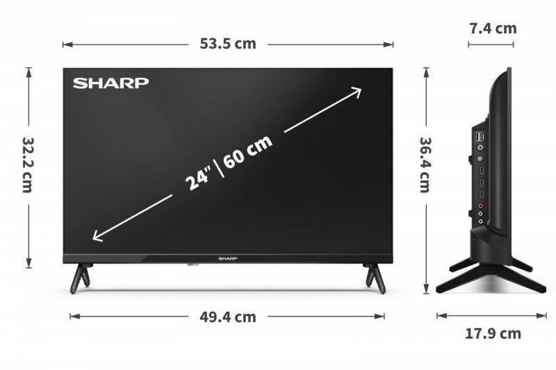 Sharp Telewizor LED 24 cale 24HA1405E