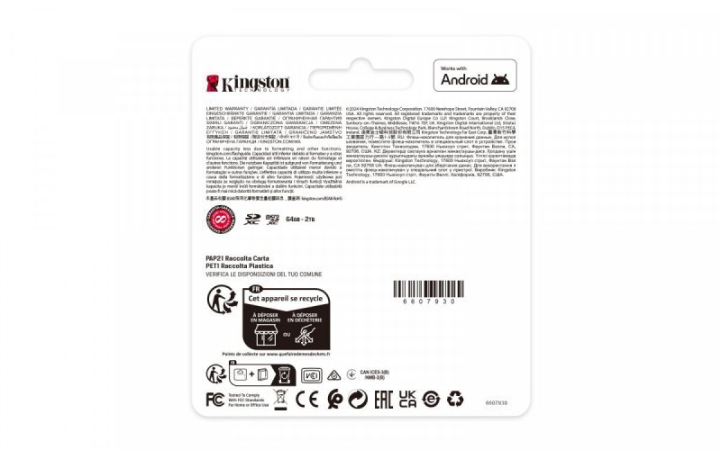 Kingston Karta pamięci SD 512GB Canvas Select Plus Gen3 150MB/s