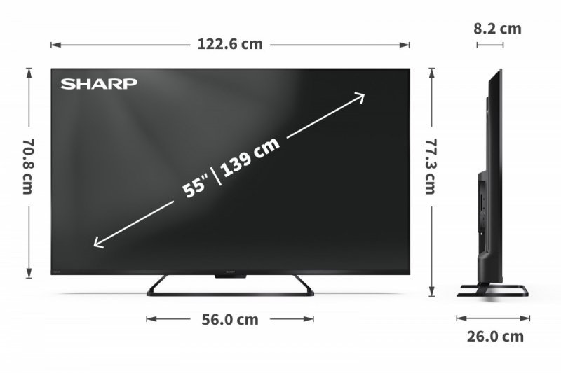 Sharp Telewizor 55 cali 55HR7465E