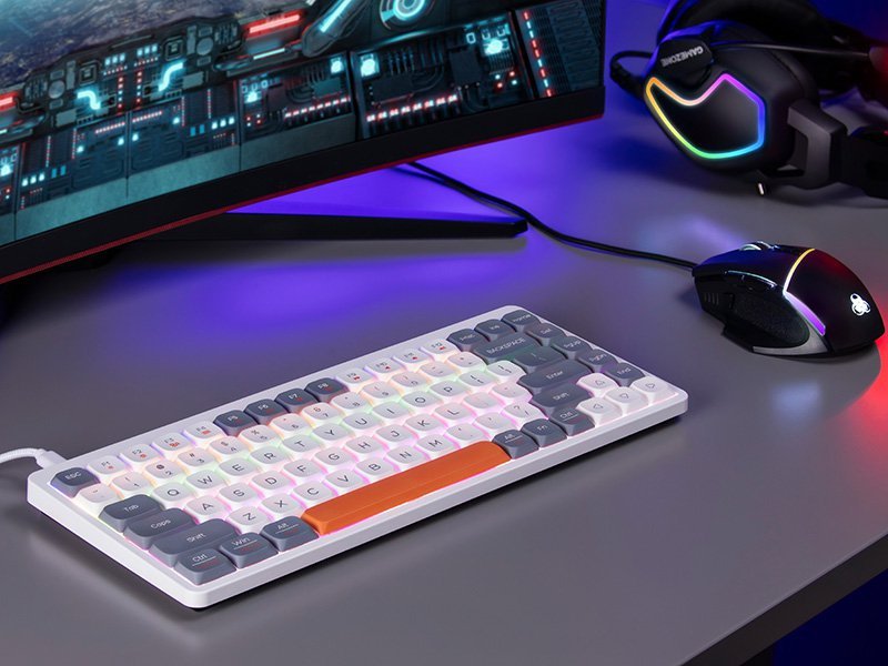 Klawiatura mechaniczna Tracer FINA 84 White/Grey (Outemu Red Switch)