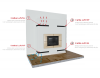 Kratka kominkowa LUFT SF narożny prawy grafitowy 40x80x9