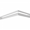 Kratka kominkowa LUFT SF narożny lewy biały 80x40x9
