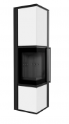 PIEC STALOWY KOZA TORA/L 8 kW biały panel szklany