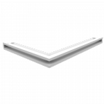 Kratka kominkowa LUFT narożny prawy biały 54,7x76,6x6