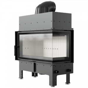 Kominek powietrzny stalowy FLOKI L prawy 12 kW Ø 200