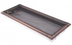 Kratka kominkowa wentylacyjna RETRO 16x45cm miedziana patyna