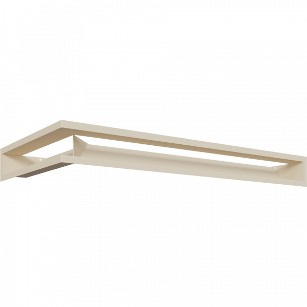 Kratka kominkowa LUFT narożny prawy kremowy 40x80x9