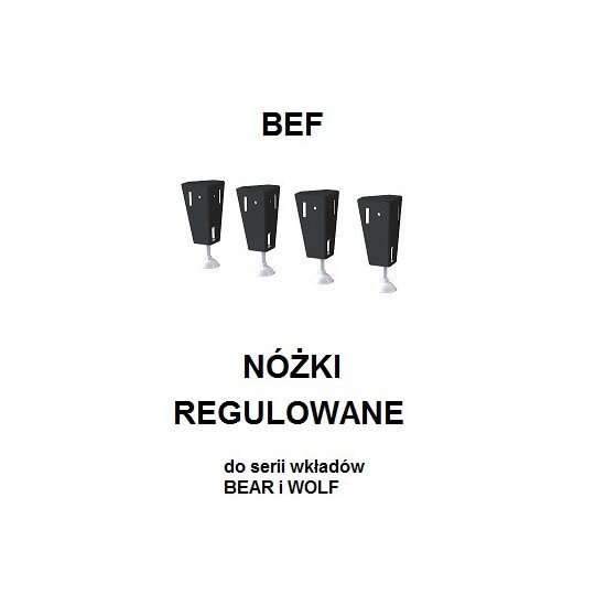 BeF - Nóżki regulowane do wkładów BEAR &amp; WOLF