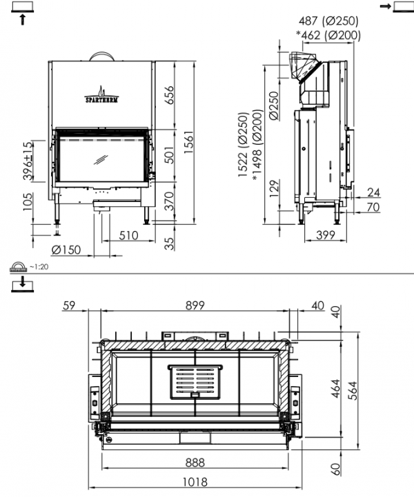 Wkład kominkowy SPARTHERM Premium V-1V-87h