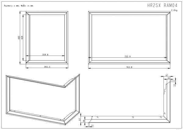 ROMOTOP Ramka HR2SX 4S