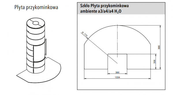 Piec wolnostojący Ambiente a4 H2O