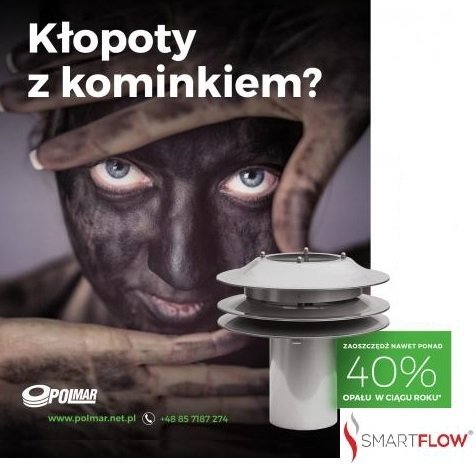 SMARTFLOW - Regulator Ciągu Kominowego - stopa owalna
