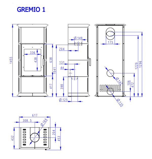 ROMOTOP Kominek kaflowy GREMIO 1