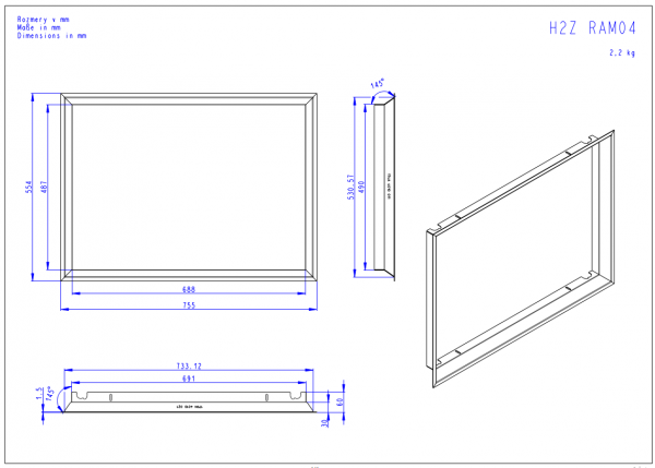 ROMOTOP Ramka H2Z 4S