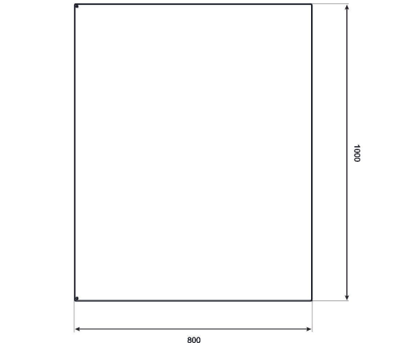 Blacha pod piec 80x100cm czarny mat