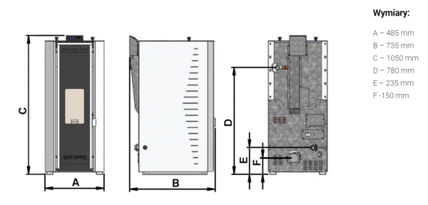 Piec na pellet CAMINO 5-15 kW – Kozlusan