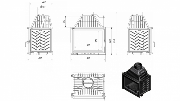 WKŁAD KOMINKOWY ZUZIA 15 kW
