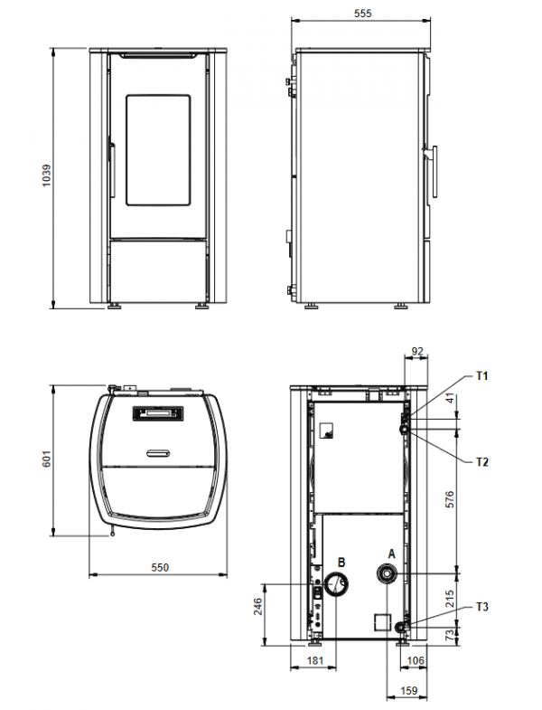 Piec na pellet La Nordica Extraflame MARINA IDRO H11