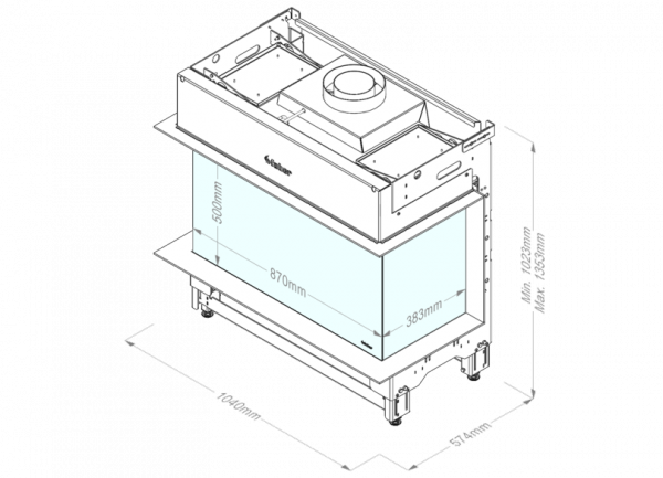 KOMINEK GAZOWY MatriX 800/500 III