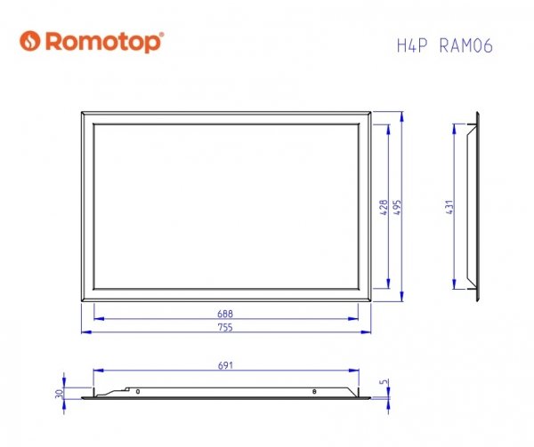 ROMOTOP Ramka H4P