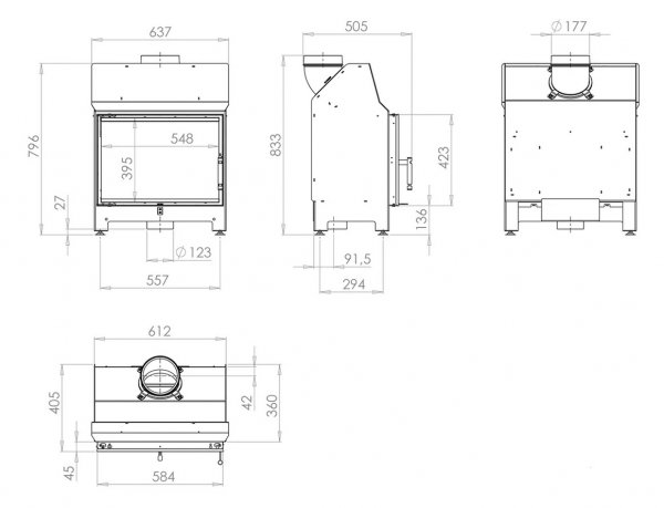 Wkład kominkowy KARO