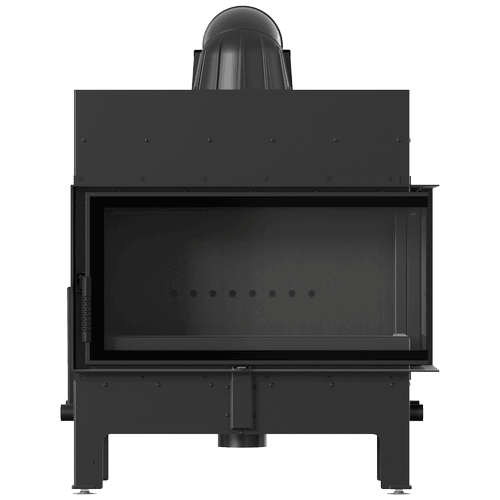 Kominek powietrzny stalowy FLOKI L prawy 12 kW Ø 200