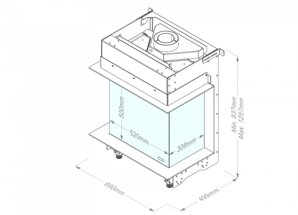 KOMINEK GAZOWY MatriX 450/500 III