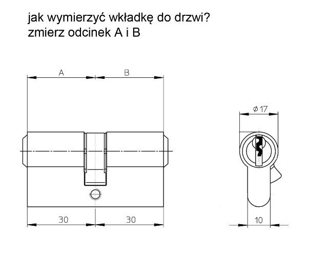 WILKA - Wkładka 1400A 40/55 mosiądz Klasa A