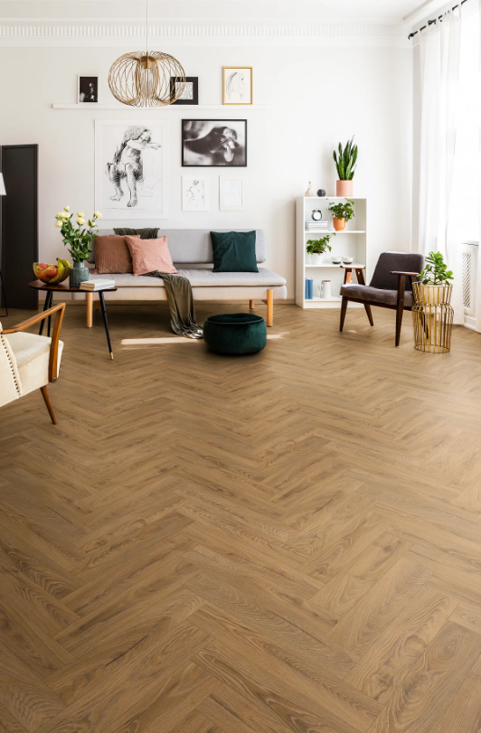 KRONOORGINAL Panel podłogowy Herringbone Inca Carpenter Oak K476