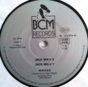 Mirage - The Jack Mixes (12'')