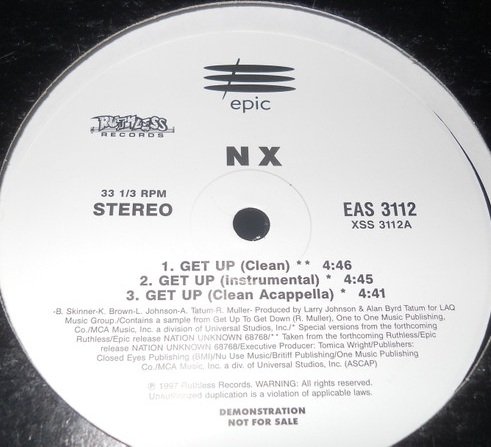 NX - Get Up / Remember Me (12'')