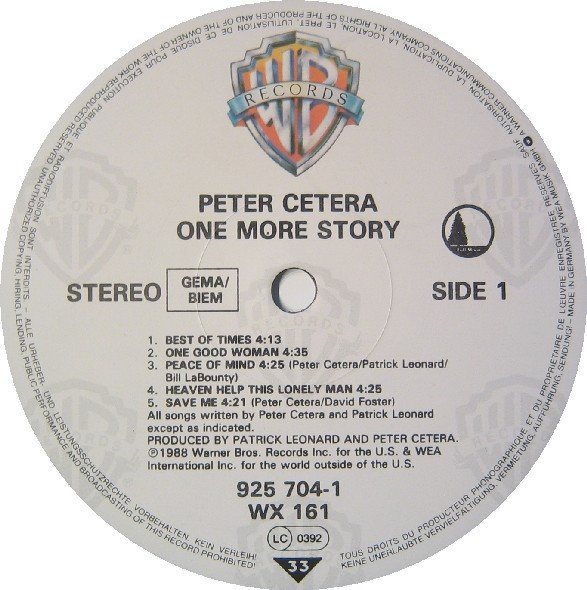 Peter Cetera - One More Story (LP)