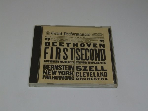 Beethoven - Bernstein, New York Philharmonic / Szell, Cleveland Orchestra - First Symphony In C Major, Op. 21 / Second Symphony In D Major, Op. 36 (CD)