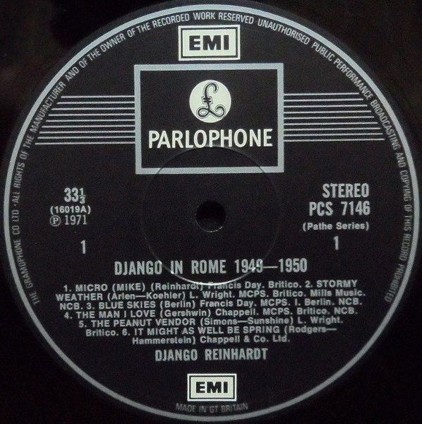 Django Reinhardt - Django Reinhardt In Rome 1949-1950 (LP)