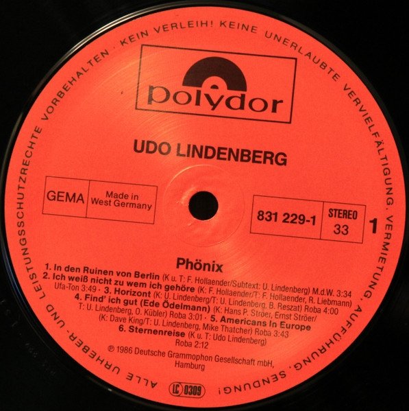 Udo Lindenberg - Phönix (LP)