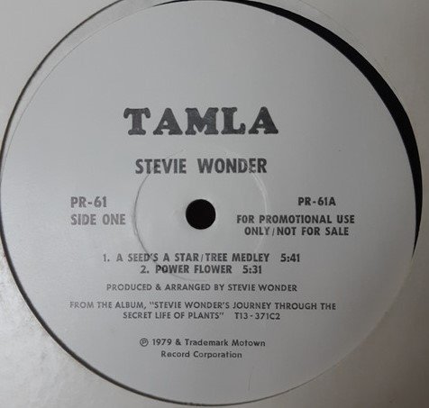 Stevie Wonder - A Seed's A Star / Tree Medley (12'')